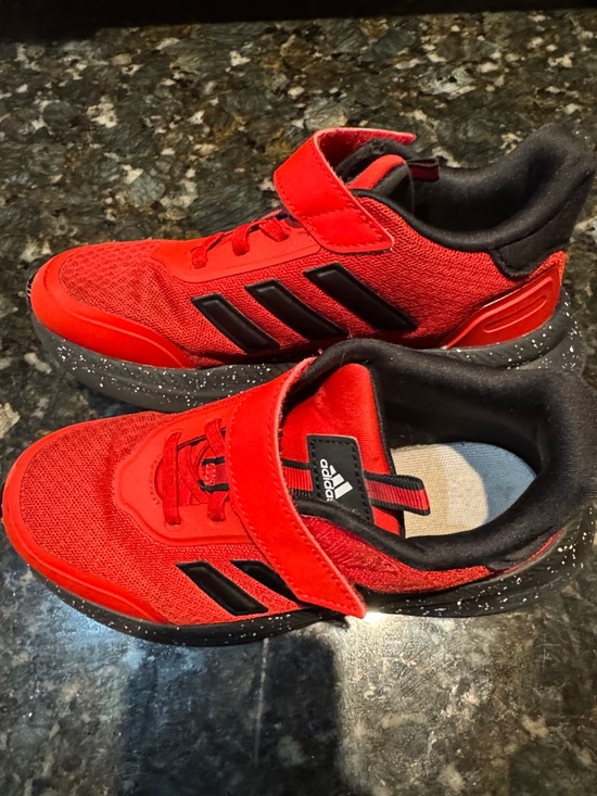 adidas Other - Kids Red and Black Adidas Velcro Sneakers size 2 1/2 kids